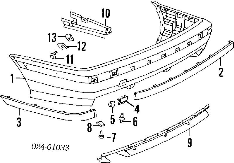 Cápsula (prendedor) de fixação do pára-choque traseiro para BMW 3 (E36)