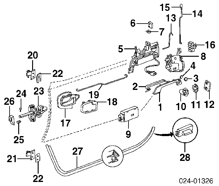 Cobrimento de maçaneta interna da porta dianteira direita para BMW 3 (E36)