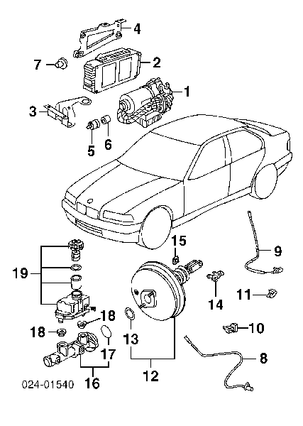 Unidade hidráulico de controlo ABS para BMW 3 (E36)