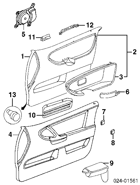 Cápsula (prendedor) de fixação de revestimento da porta para BMW 3 (E46)
