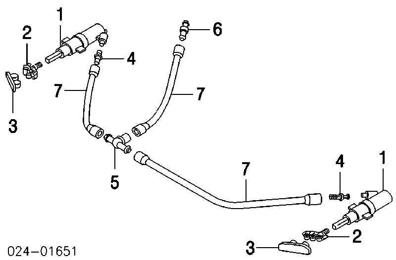 Injetor de fluido para lavador da luz dianteira esquerda para BMW 3 (E46)