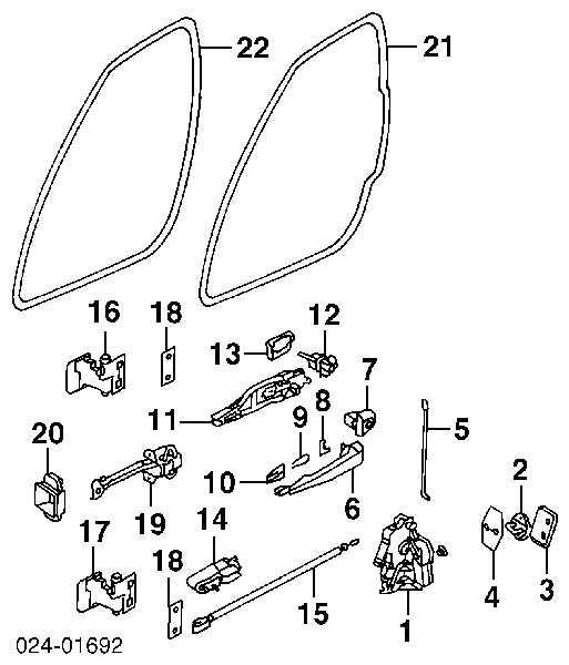 Cabo (pedal) de abertura do fecho da porta dianteira para BMW 3 (E46)