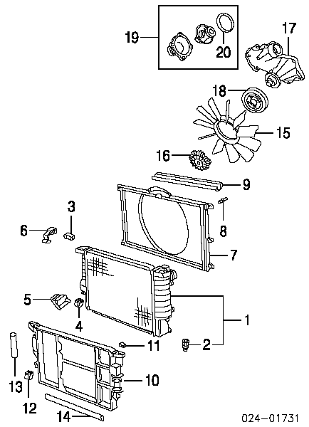 11527500339 BMW acoplamento viscoso de ventilador de esfriamento