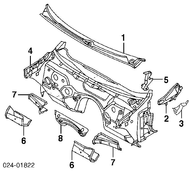 Grelha de limpadores de pára-brisa para BMW 3 (E46)
