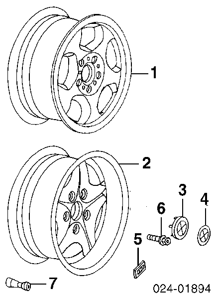 Coberta de disco de roda para BMW 3 (E30)
