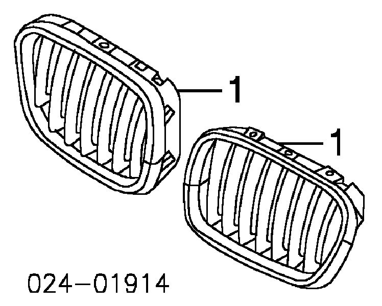 Решітка радіатора права 51138402646 BMW