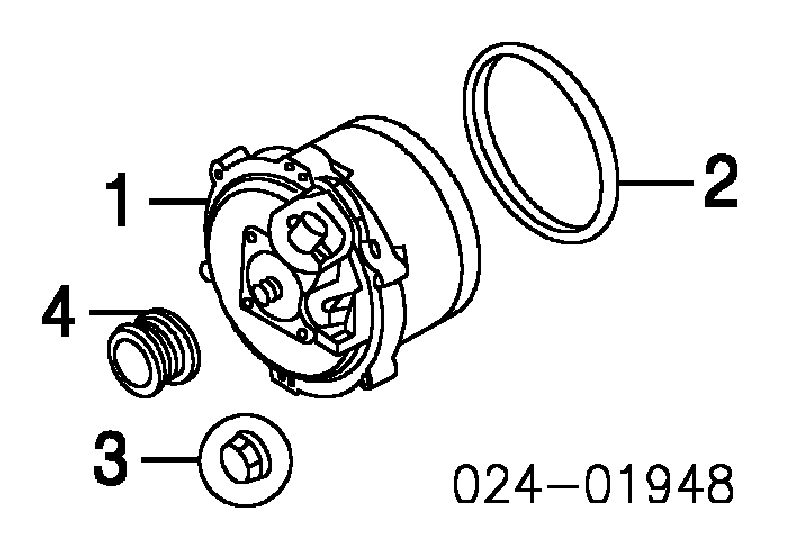 Vedante (anel) do gerador com esfriamento por água para BMW 7 (E65, E66, E67)