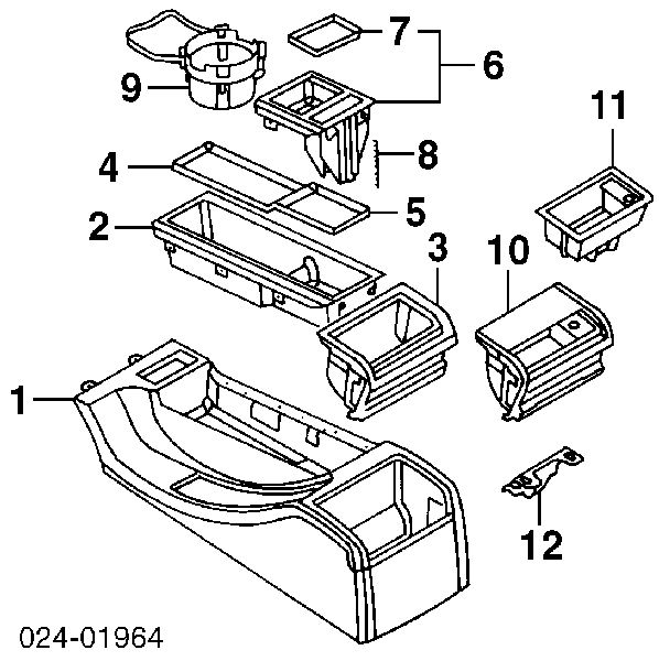 Caixa de console central (descanso de braço) para BMW 3 (E46)