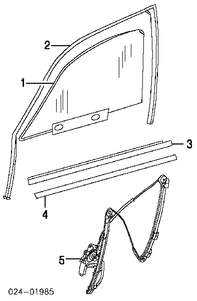 Mecanismo de acionamento de vidro da porta dianteira esquerda para BMW X5 (E53)