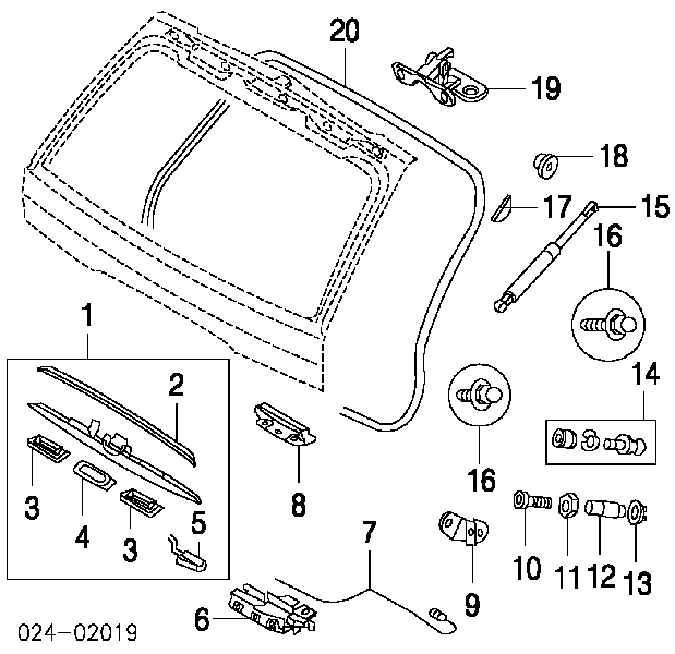 Pára-choque (grade de proteção) de tampa de porta-malas (de 3ª/5ª porta traseira) para BMW X5 (E53)