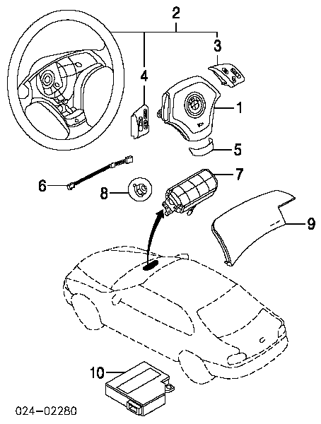 Módulo processador de controlo da bolsa de ar (Centralina eletrônica AIRBAG) para BMW 3 (E46)