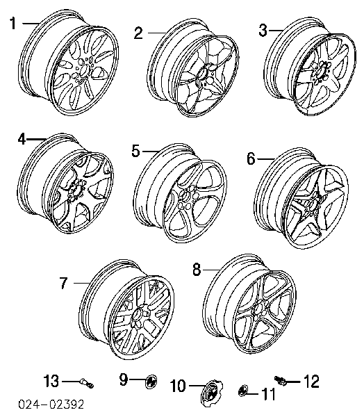 Discos de roda de aleação ligeira (de aleação ligeira, de titânio) para BMW X5 (E53)