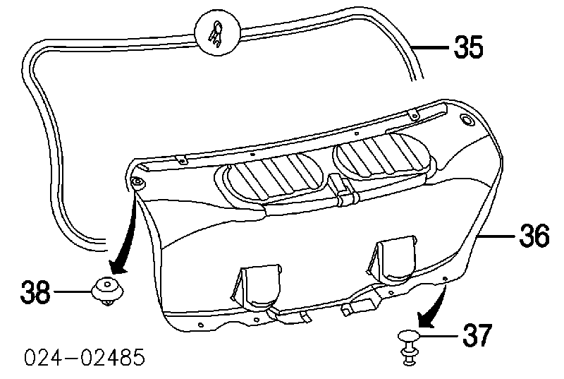 Compactador de tampa de porta-malas para BMW 3 (E46)