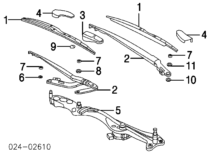 Braço de limpa-pára-brisas do pára-brisas para BMW 7 (E65, E66, E67)