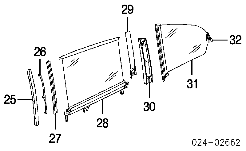 Estore da porta traseira para BMW 7 (E65, E66, E67)