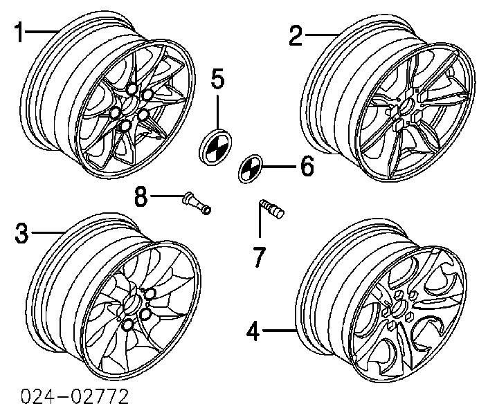 Coberta de disco de roda para BMW 1 (E81, E87)