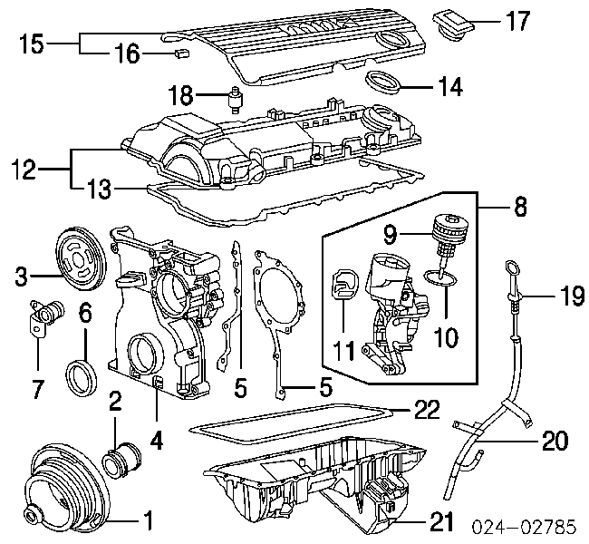 Engrenagem de cadeia da roda dentada de acionamento de cambota de motor para BMW 3 (E36)