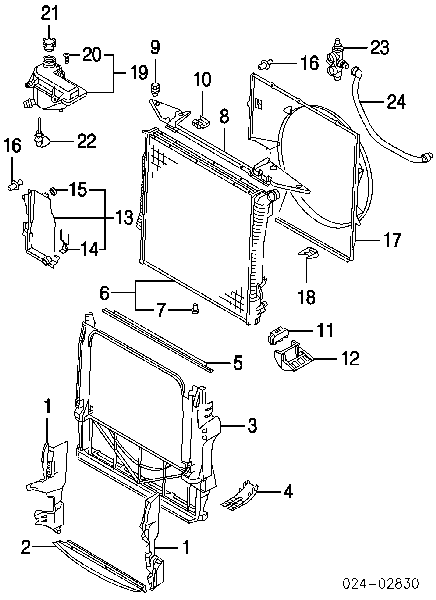 DRM05112 Denso radiador de esfriamento de motor