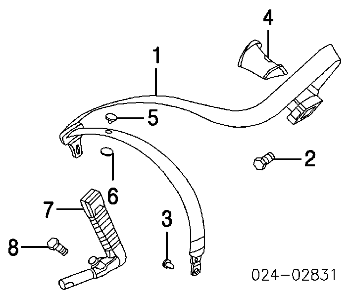 Рычаг (замок) фиксации ремня безопасности передний правый 72119119540 BMW