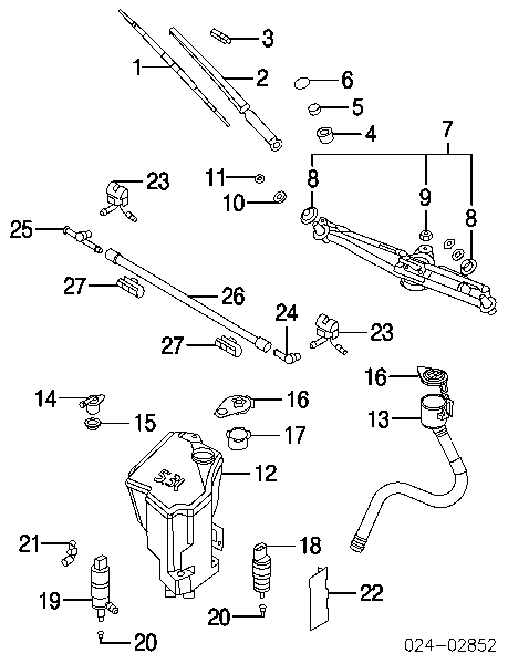Trapézio de limpador pára-brisas para BMW 3 (E46)