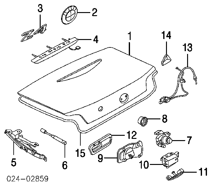 Cápsula (prendedor) de fixação de grelha do radiador ao panel para BMW 3 (E90)