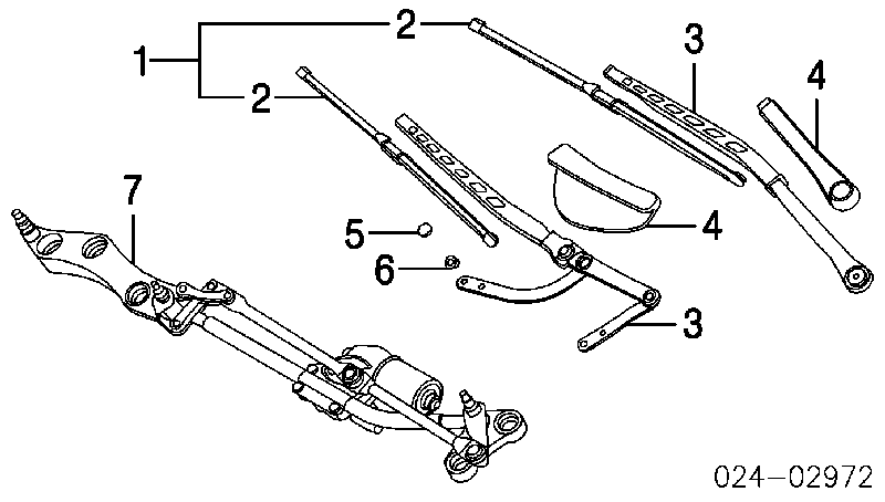 Braço de limpa-pára-brisas do pára-brisas para BMW 5 (E60)