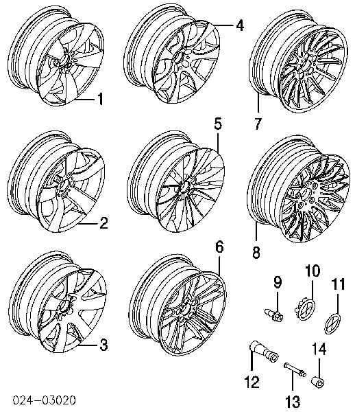 Discos de roda de aleação ligeira (de aleação ligeira, de titânio) para BMW 5 (E61)