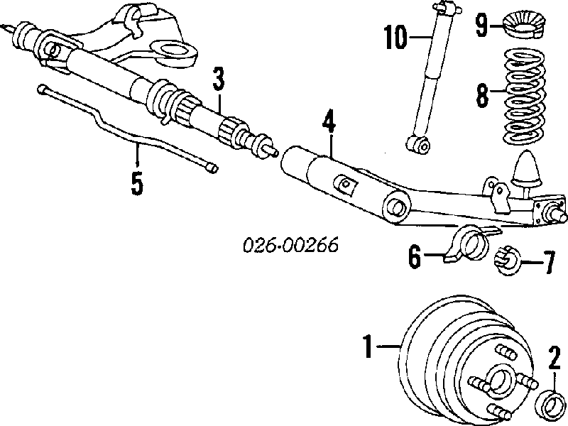 MB515097 Chrysler амортизатор задний