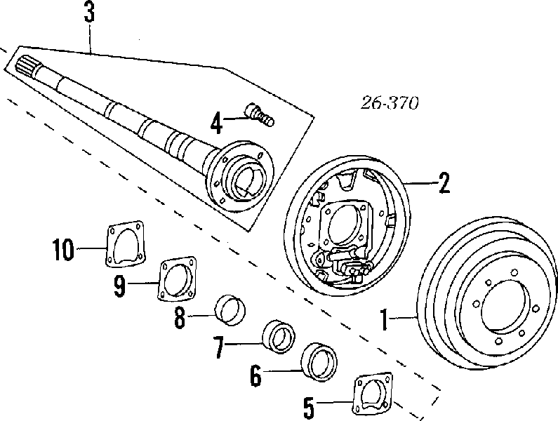 Anel de travagem de rolamento do semieixo traseiro MA125987 Mitsubishi