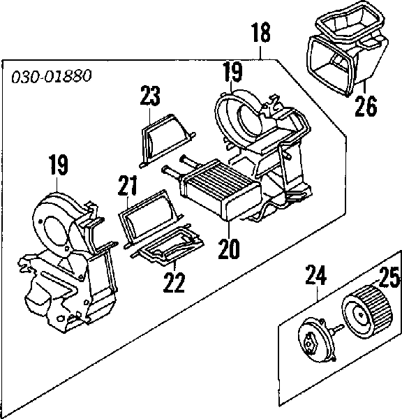 Радиатор печки (отопителя) на Nissan Micra K10