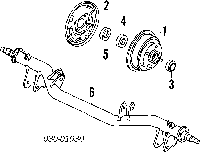 Rolamento externo de cubo traseiro B00233047 Mazda
