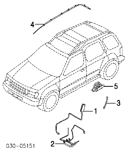 Cinto de segurança (AIRBAG) de estore lateral direito para Nissan Murano (Z50)