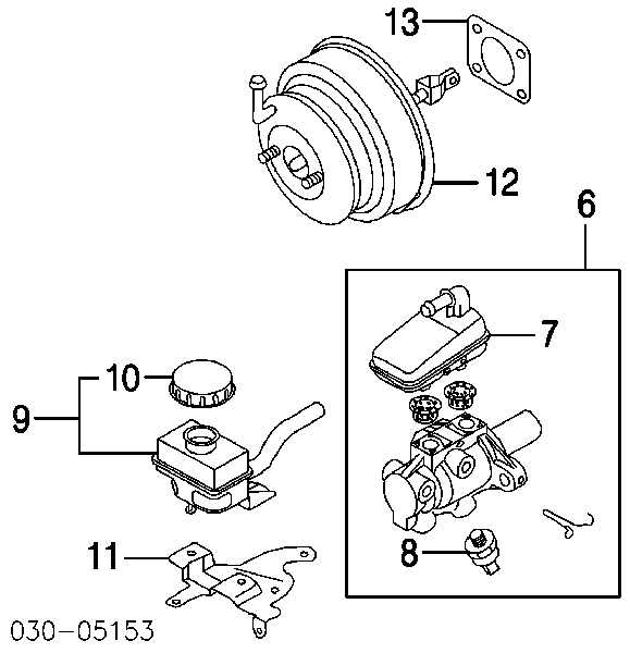 Cilindro mestre do freio para Nissan Murano (Z50)