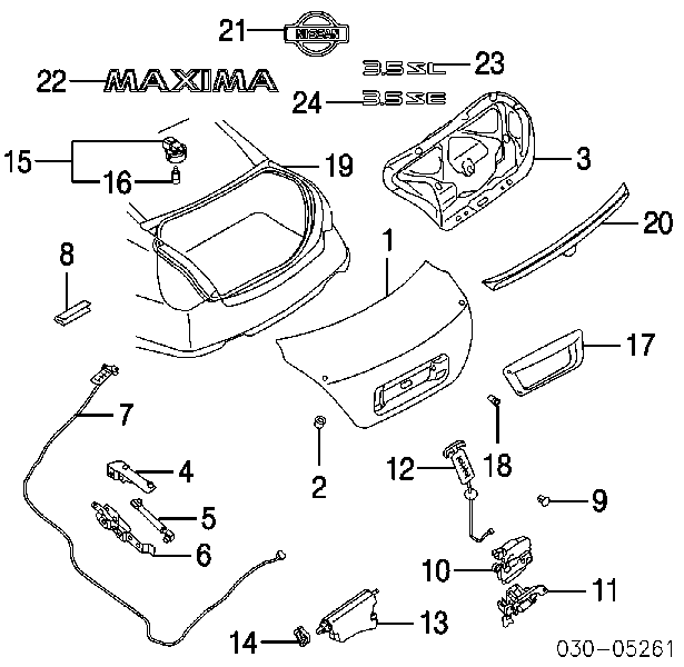 Амортизатор багажника 844307Y000 Nissan