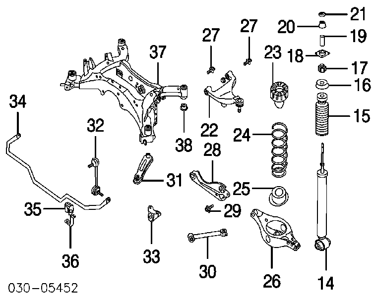 551B0CK000 Nissan braço oscilante inferior esquerdo de suspensão traseira/direita