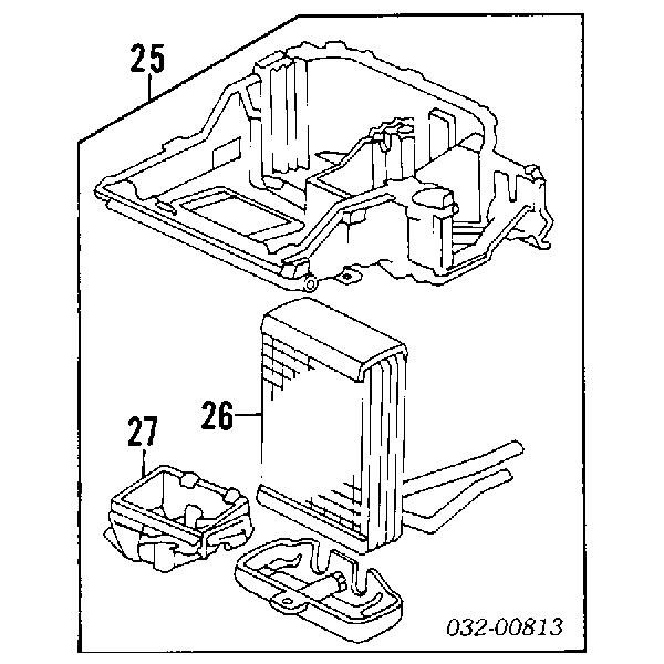 Радиатор печки (отопителя) на Honda Civic IV 