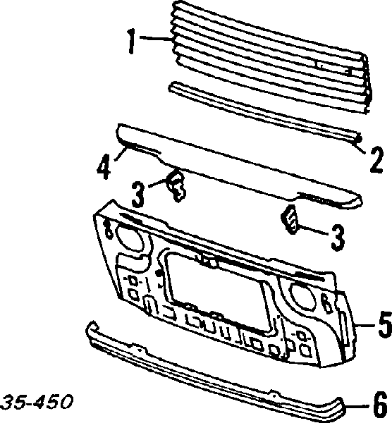 Suporte superior do radiador (painel de montagem de fixação das luzes) para Mazda 323 
