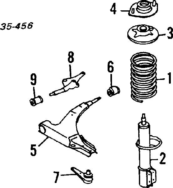 Amortecedor dianteiro direito para Mazda 323 (BF)