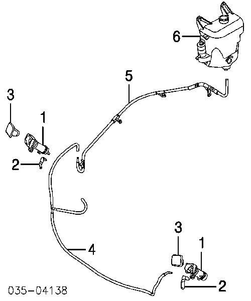 Injetor de fluido para lavador da luz dianteira direita para Mazda RX-8 (SE)