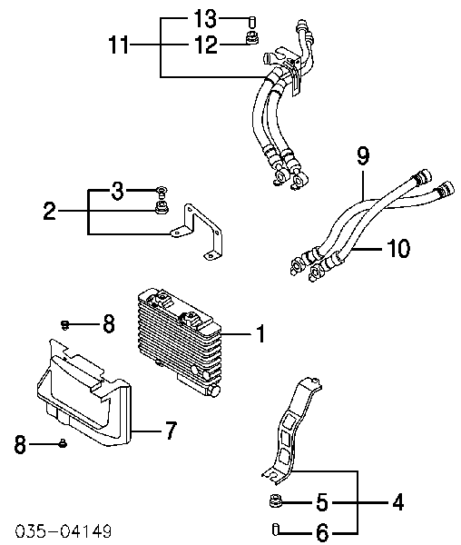 Radiador de aceite derecho N3H614700D MAZDA