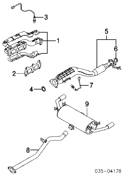 Vedante de tubo coletor de escape para Mazda RX-8 (SE)