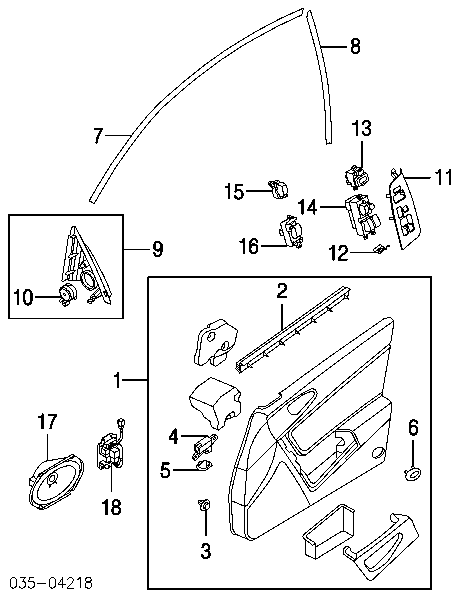 Cápsula (prendedor) de fixação de revestimento da porta para Mazda CX-9 (TB)