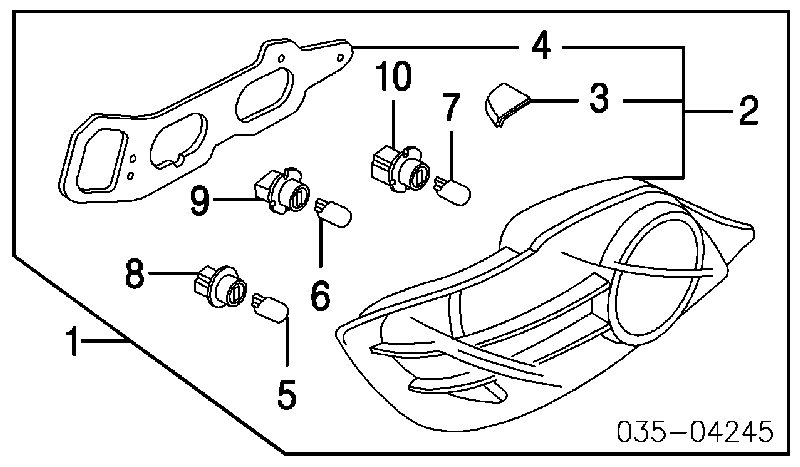 FE0151180G Mazda фонарь задний левый