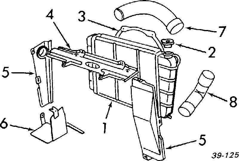 Tanque de expansão do sistema de esfriamento para Renault 18 (134)