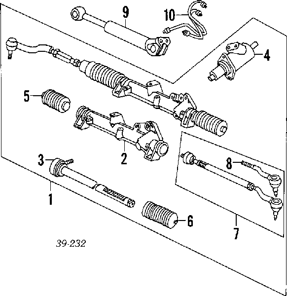 Bota de proteção direita do mecanismo de direção (de cremalheira) para Peugeot 405 (15B)