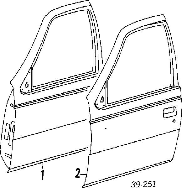 Передняя левая дверь Пежо 405 1 (Peugeot 405)