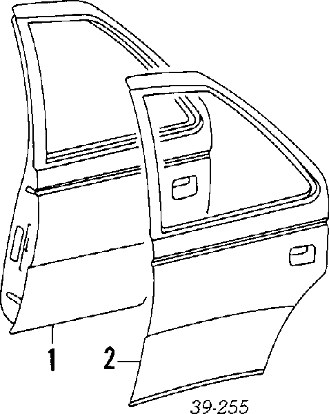 Porta traseira esquerda para Peugeot 405 (15B)