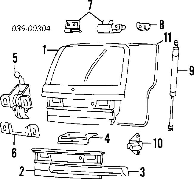 Amortecedor de tampa de porta-malas (de 3ª/5ª porta traseira) 873183 Peugeot/Citroen