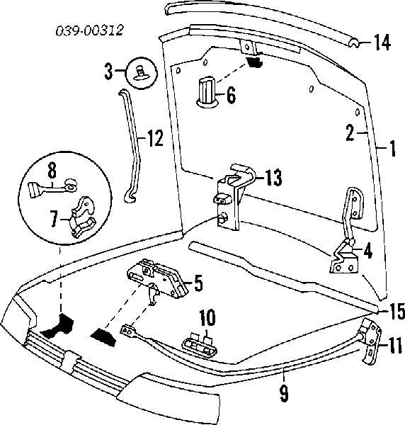 Cápsula (prendedor) de fixação de revestimento de tampa de porta-malas para Citroen Berlingo (B9)