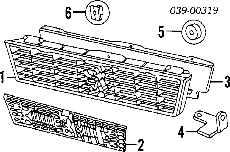 Решетка радиатора на Peugeot 505 551A (Пежо 505)